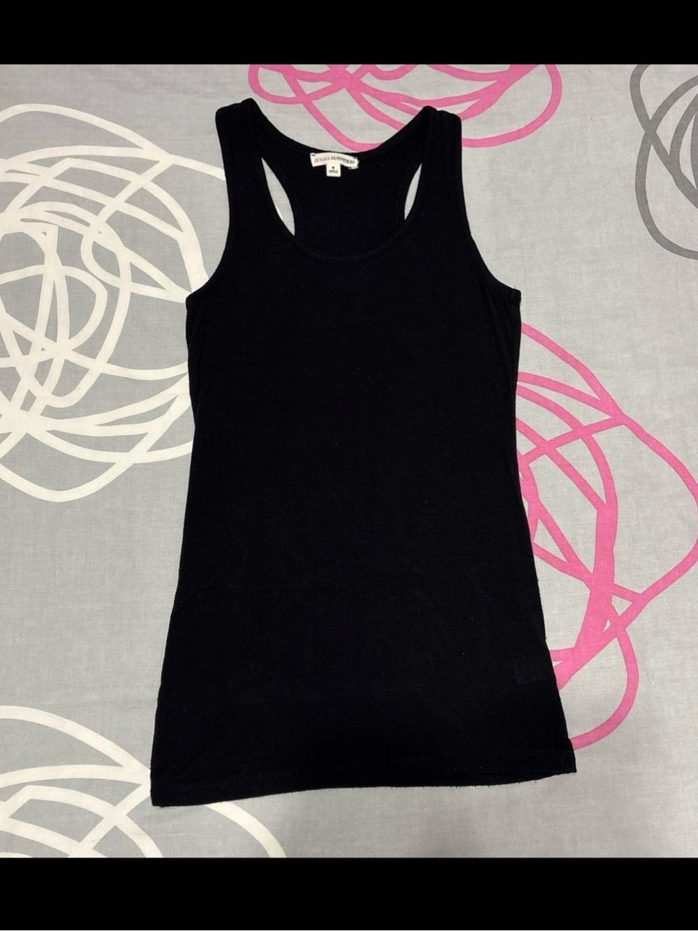 Zenana Outfitters Black Racerback Tank Top